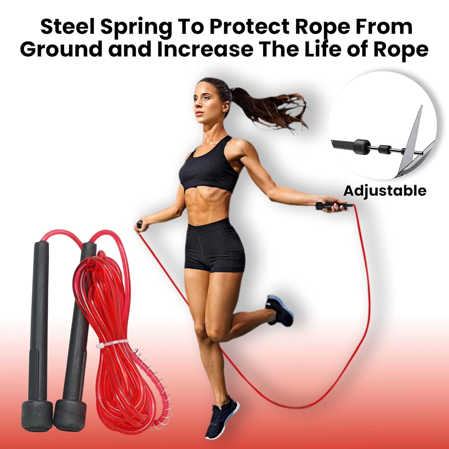 Premium Sports Speed Skipping Rope (Red)
