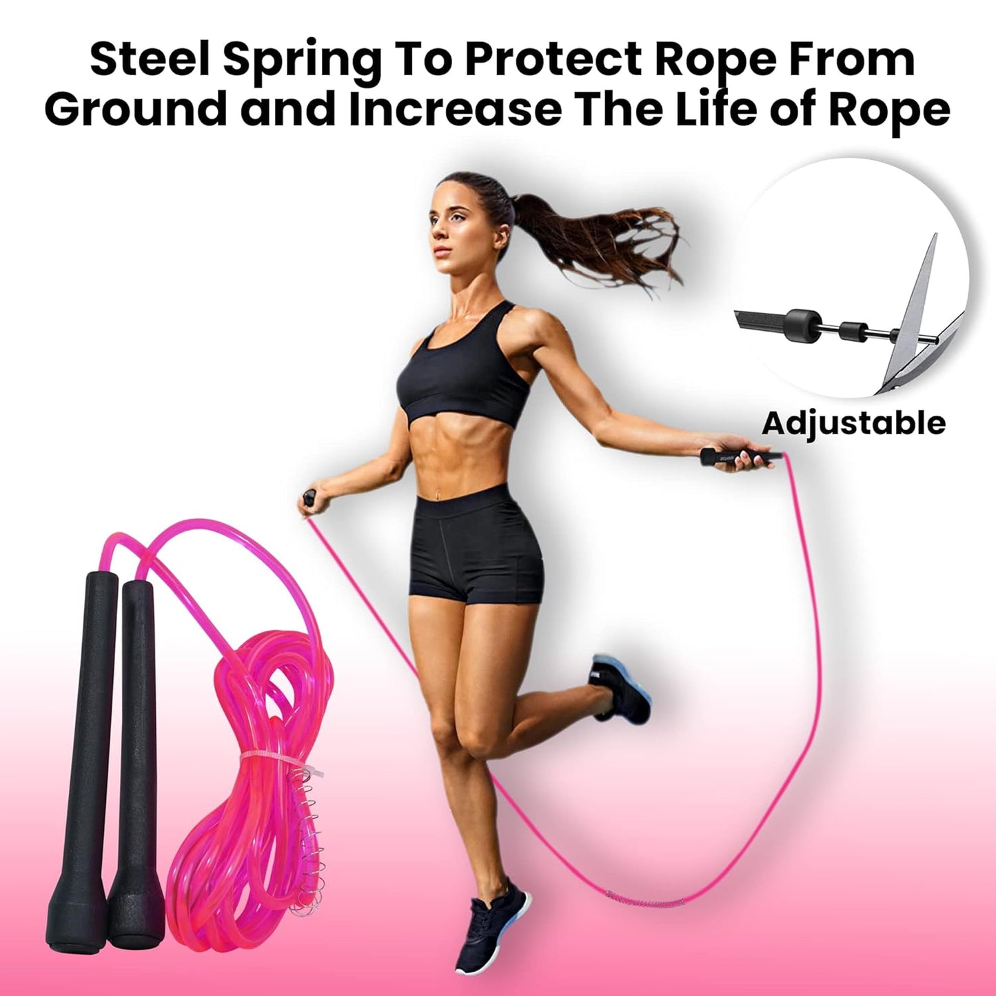 Premium Sports Speed Skipping Rope(Pink)