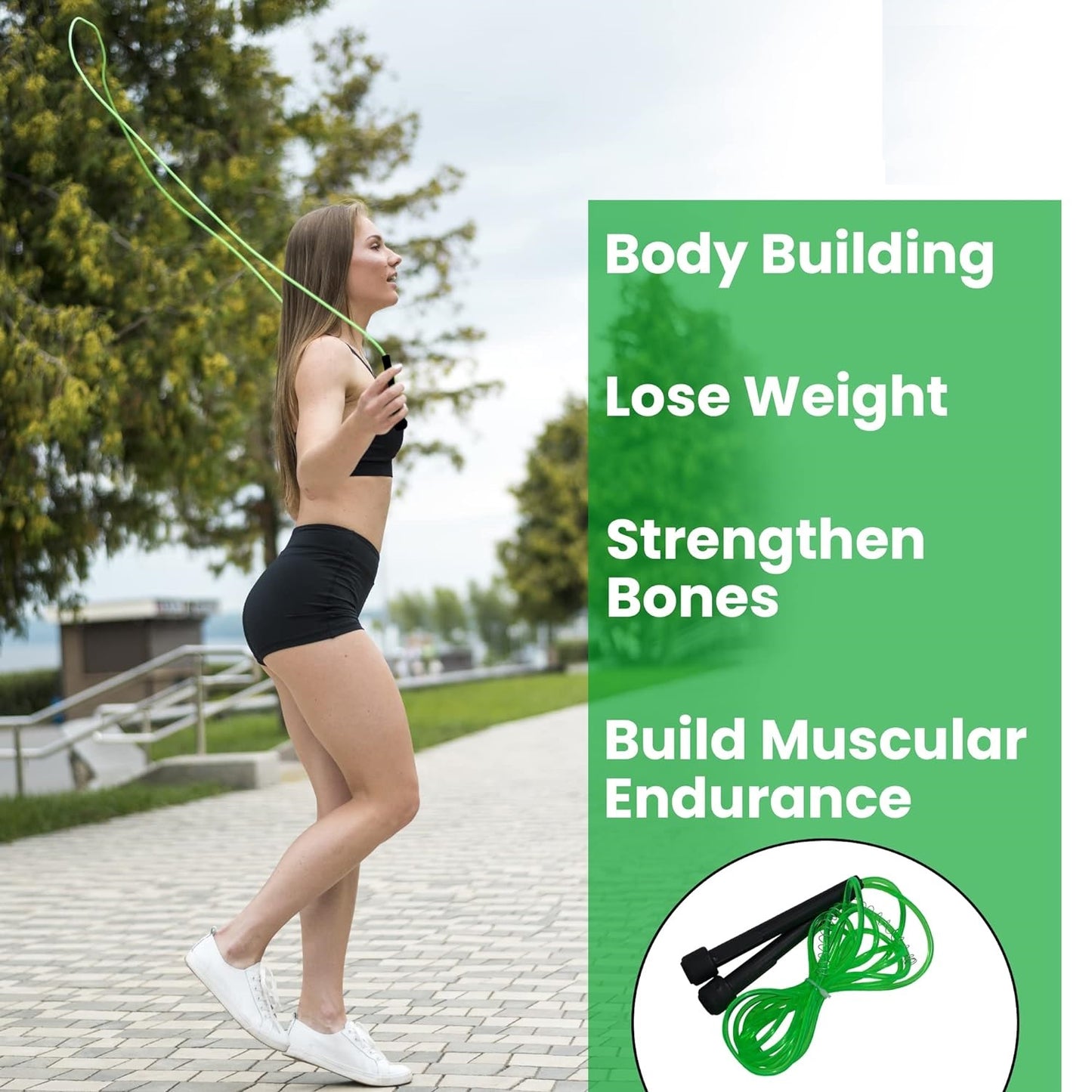 Premium Sports Speed Skipping Rope(Green)