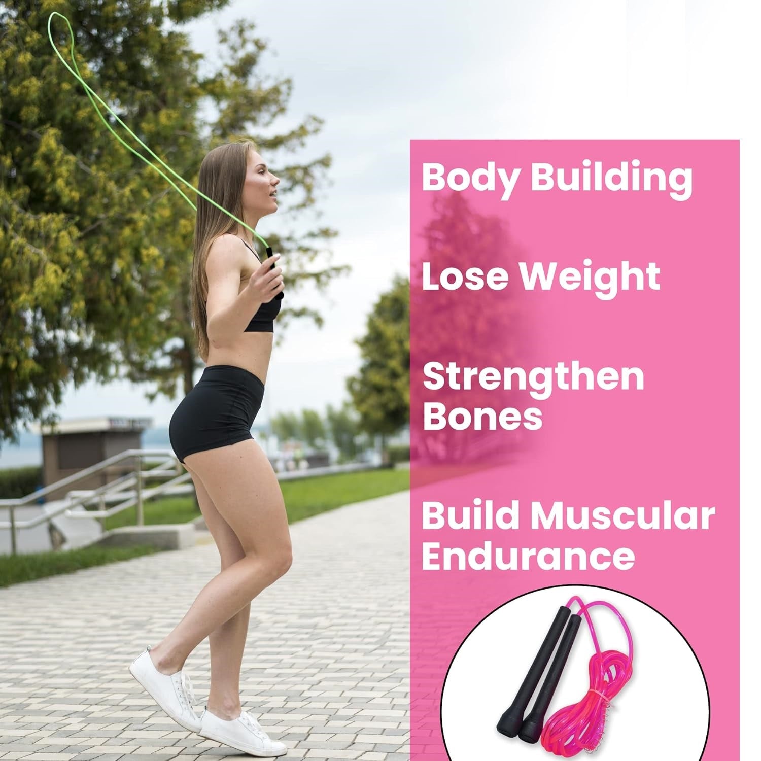 Premium Sports Speed Skipping Rope(Pink)
