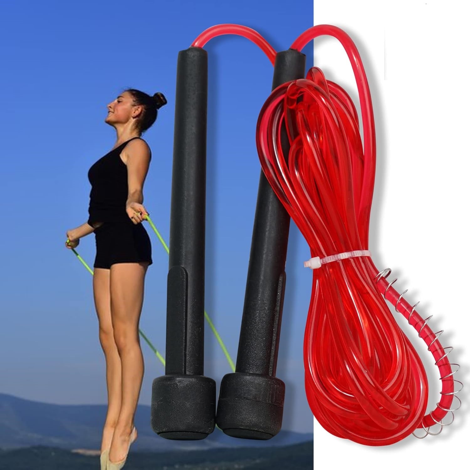 Premium Sports Speed Skipping Rope (Red)