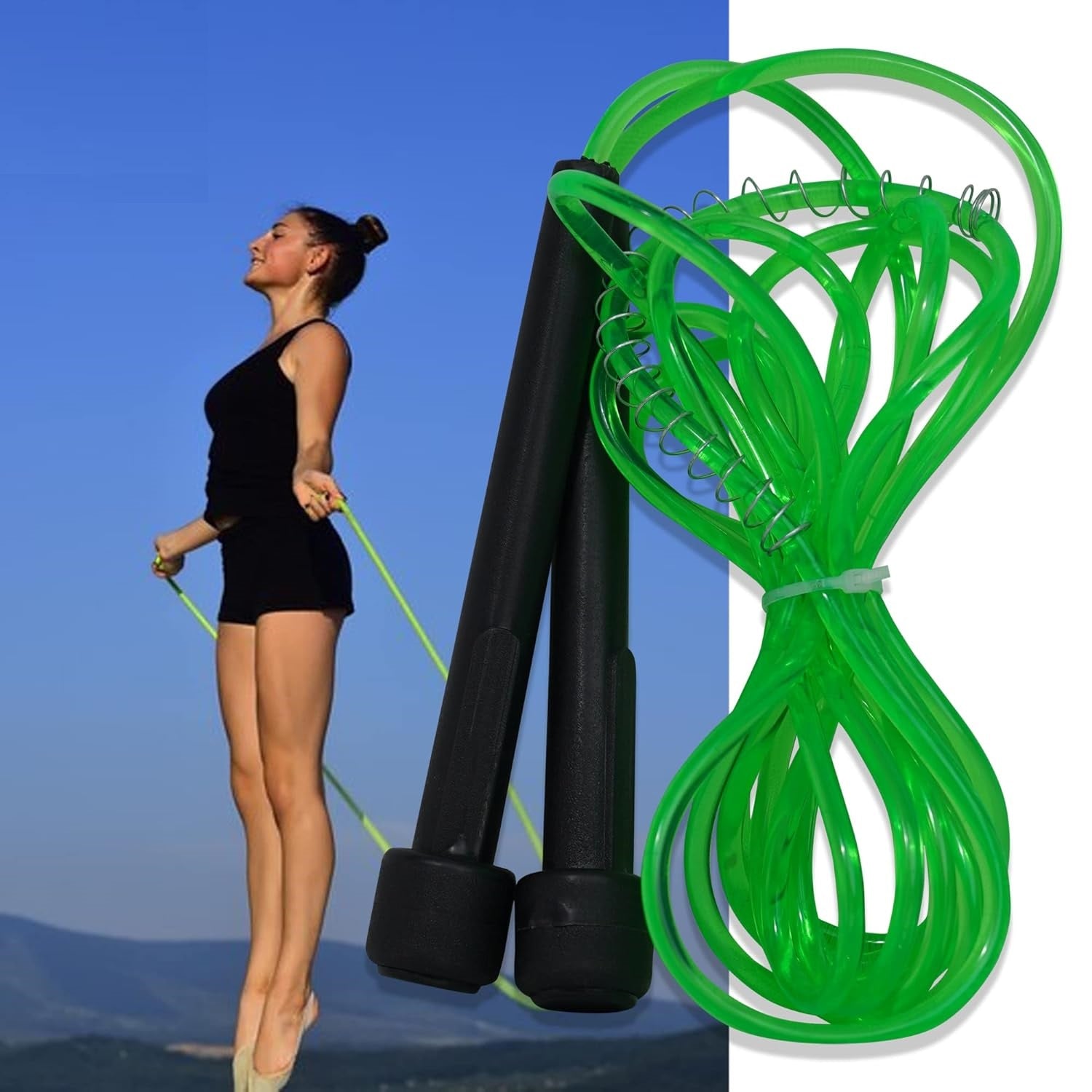 Premium Sports Speed Skipping Rope(Green)