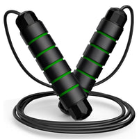 Premium Sports Speed Skipping Rope (Black &Green)