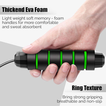 Premium Sports Speed Skipping Rope (Black &Green)