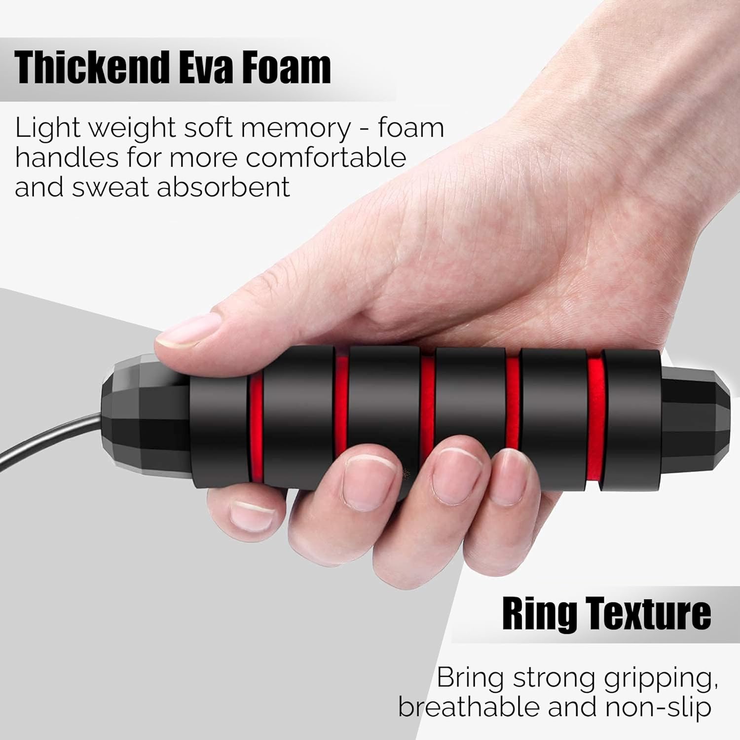 Premium Sports Speed Skipping Rope(Black & Red)