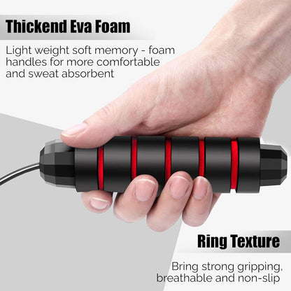 Premium Sports Speed Skipping Rope(Black & Red)