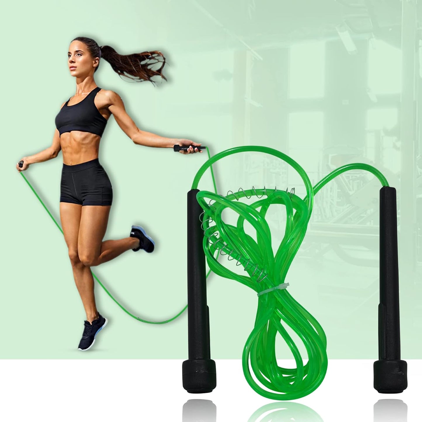 Premium Sports Speed Skipping Rope(Green)