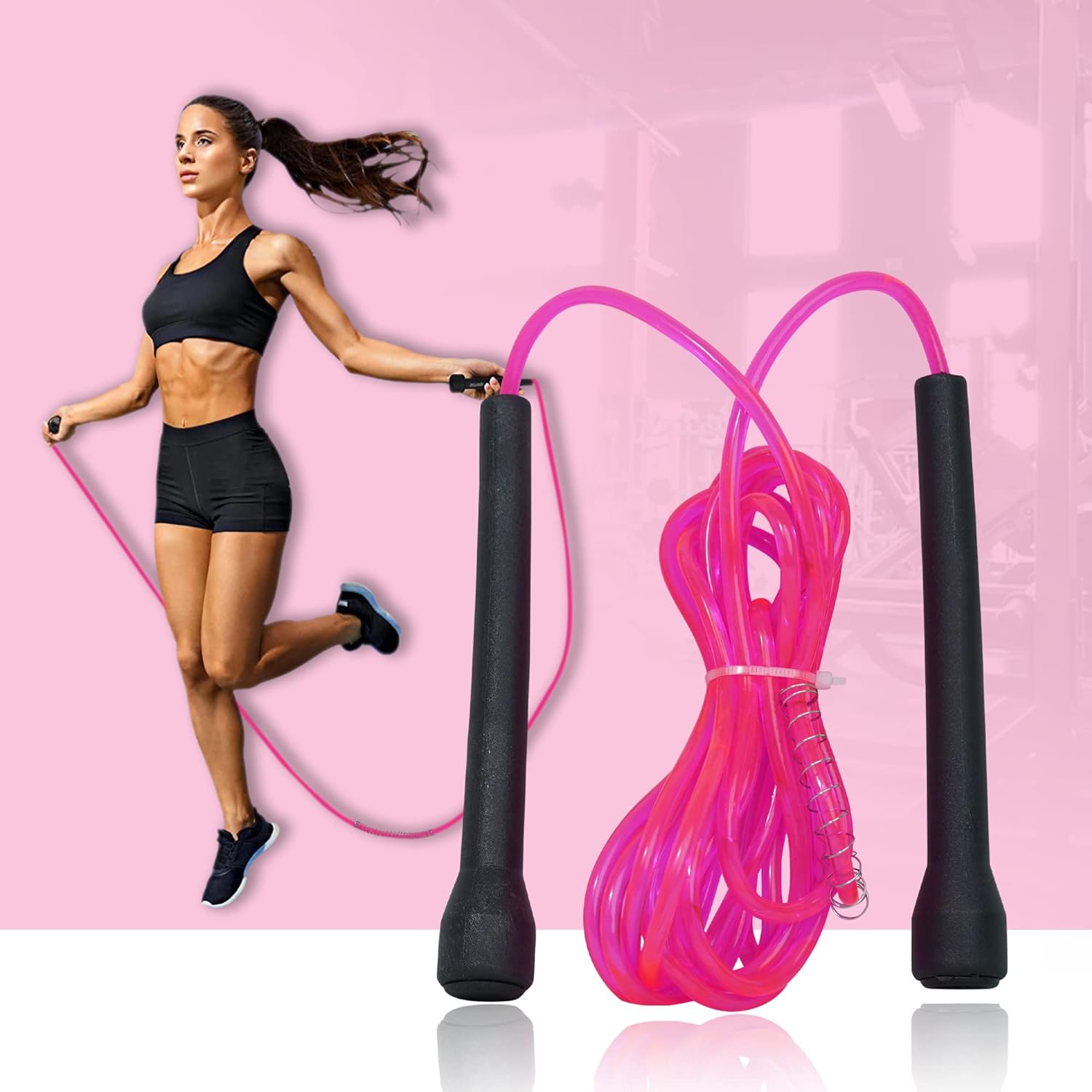 Premium Sports Speed Skipping Rope(Pink)