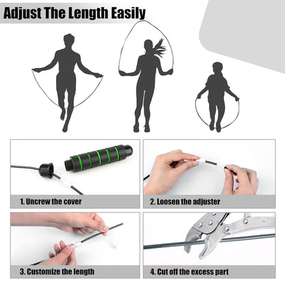 Premium Sports Speed Skipping Rope (Black &Green)