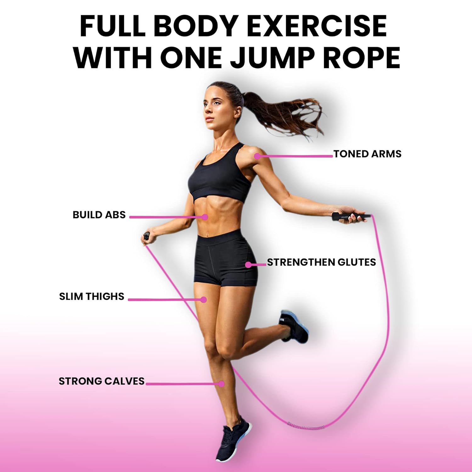 Premium Sports Speed Skipping Rope(Pink)